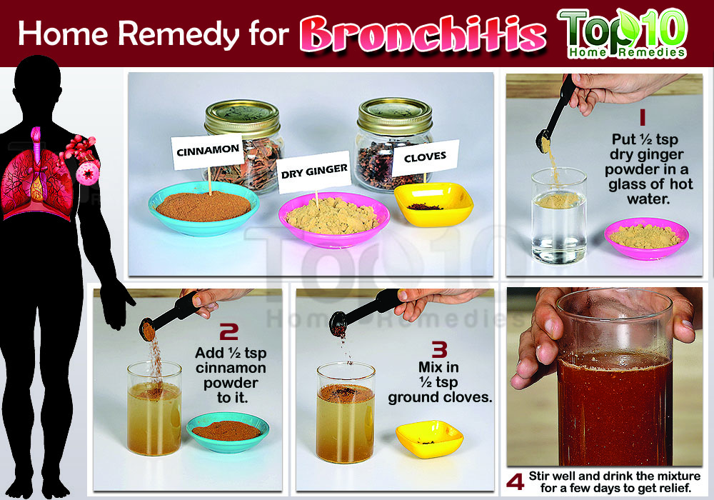 What is a good home remedy for a bronchitis cough?