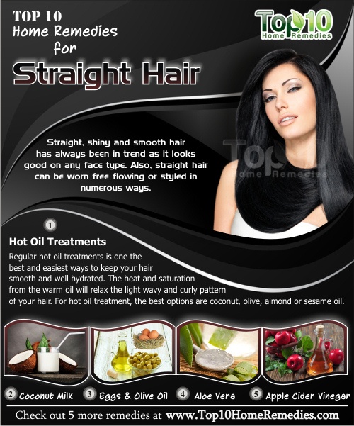 What are some home remedies to straighten hair naturally?