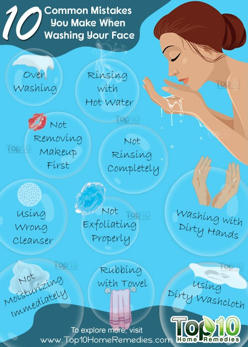 10 face washing mistakes