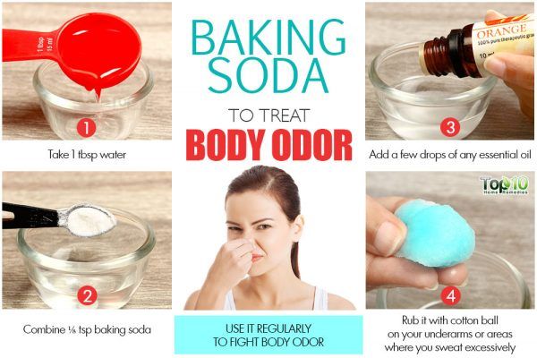 use baking soda to fight body odor