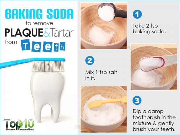 baking soda to remove paque and tartar from teeth