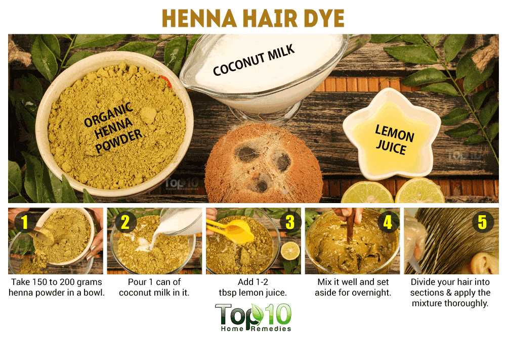 What is a recipe for henna hair dye?