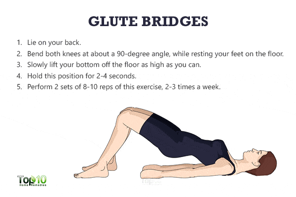 Glute Bridges for strengthening knees 