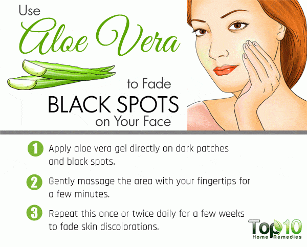 aloe vera for black spots on face