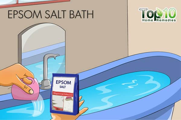 Epsom salt bath for detoxification
