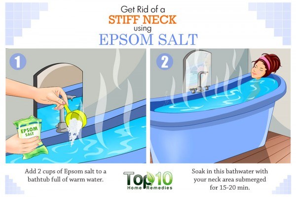 Epsom salt soak for stiff neck