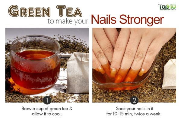 green tea to make nails stronger