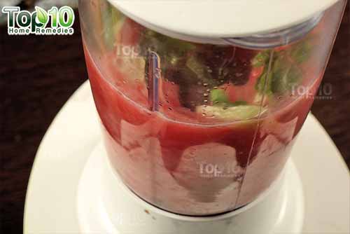 DIY hydrating watermelon smoothie step 6