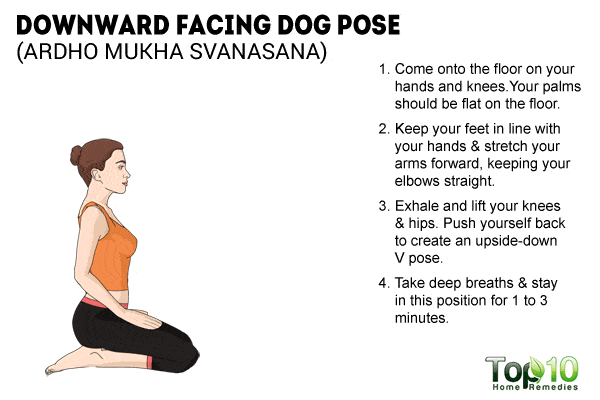 downward facing wall pose