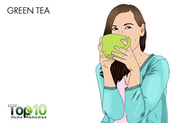 drink green tea to reduce stress