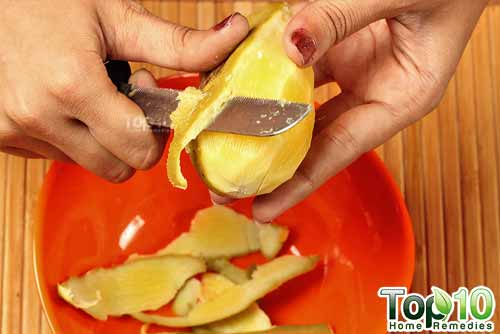 DIY raw mango drink step1