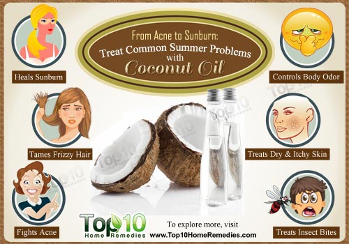 treat summer problems with coconut oil