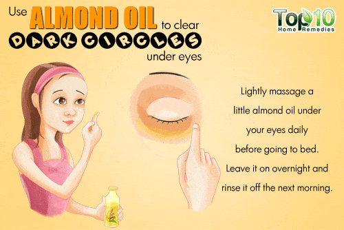 almond oil remedy for dark circles