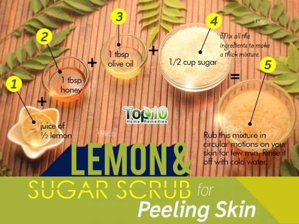 sugar scrub for peeling skin