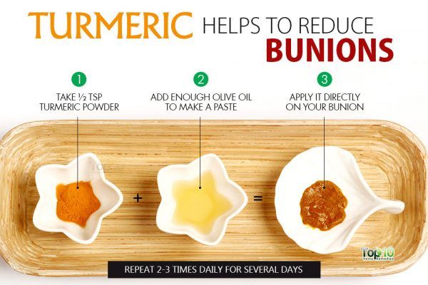 use turmeric to heal bunions