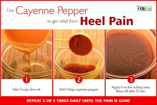 use cayenne pepper for heel pain
