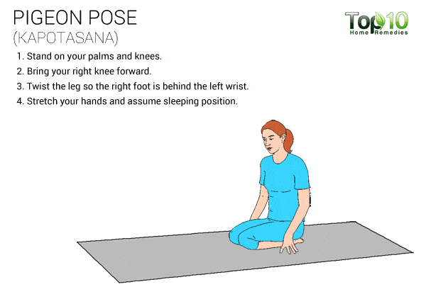 Pigeon yoga pose (Kapotasana)
