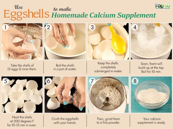 homemade calcium supplement with eggshells