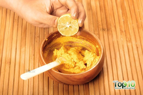 turmeric gram flour mask s5 add lemon