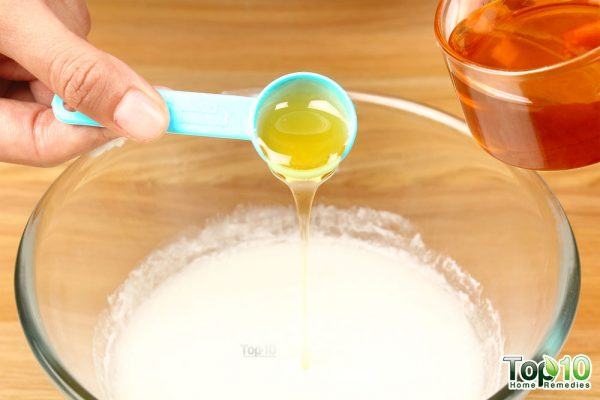 add honey in soap mixture