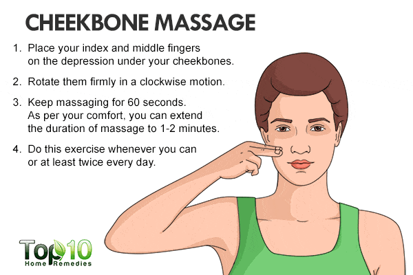 cheekbone massage to reduce face fat naturally