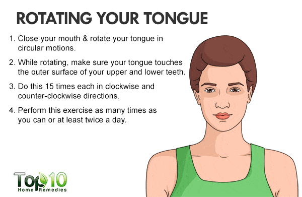 rotating your tongue exercise to reduce face fat 