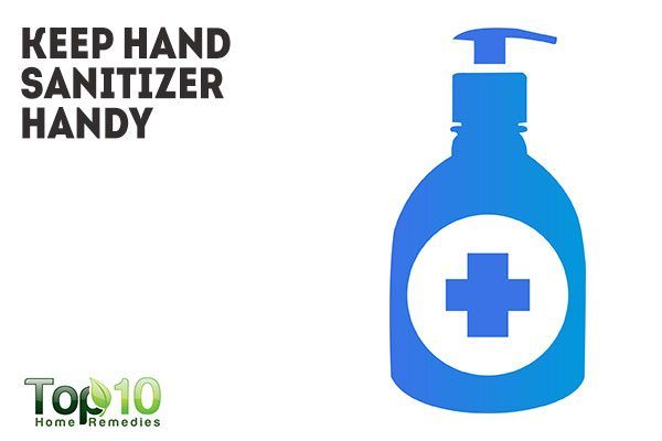 keep hand sanitizer handy