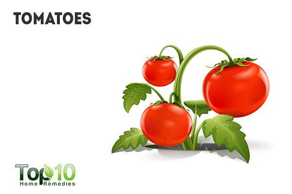 tomatoes reduce sweating and body odor