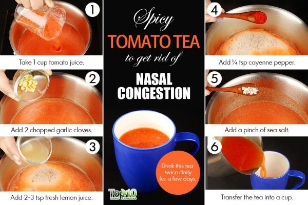 spicy tomato tea for stuffy nose