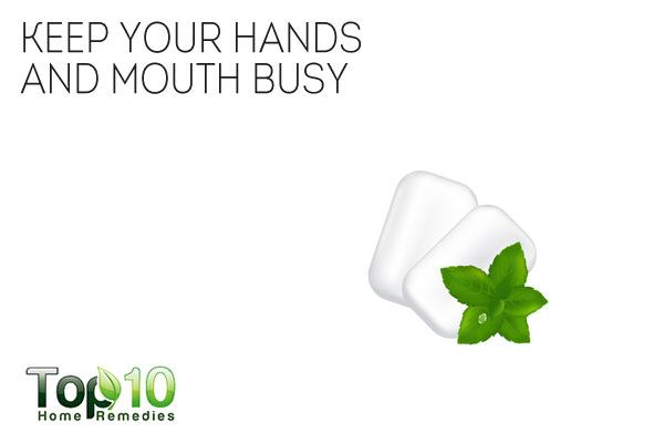 keep your hands and mouth busy to help quit smoking