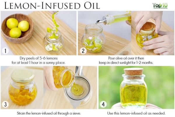 huile infusée au citron