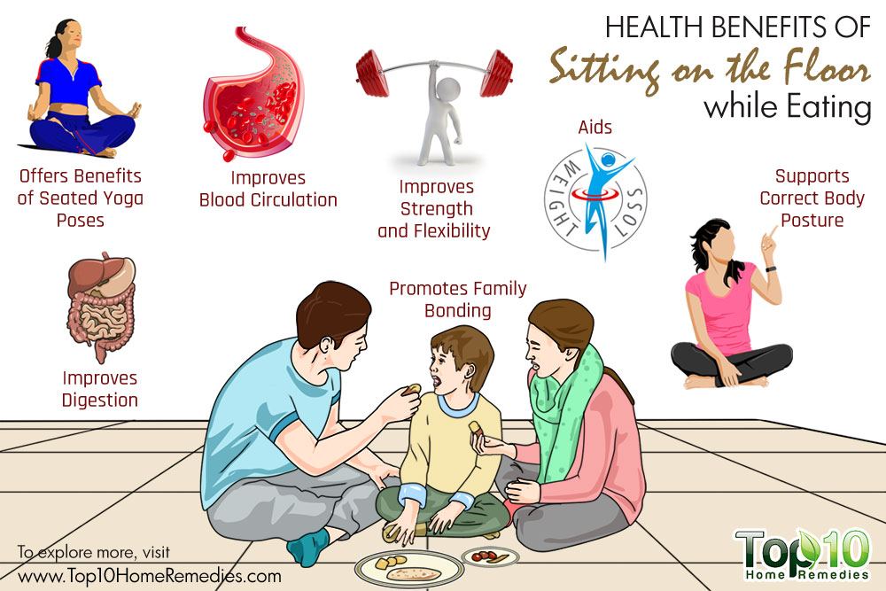 Health Benefits of Sitting on the Floor while Eating | Top 10 Home Remedies