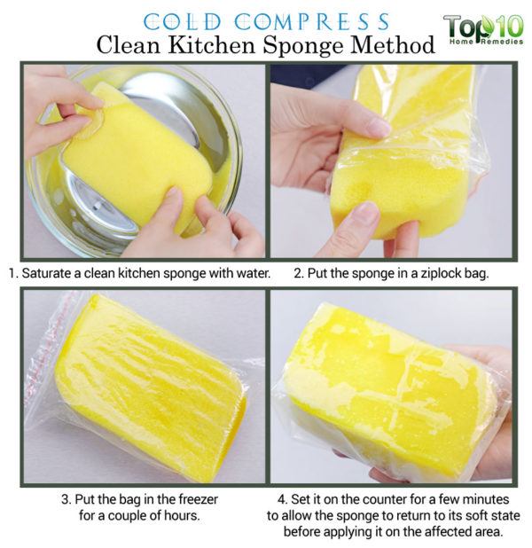 kitchen sponge compress