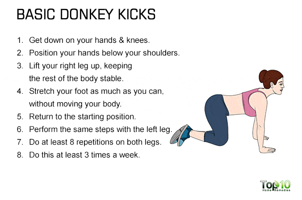 donkey kicks exercise for wider hips