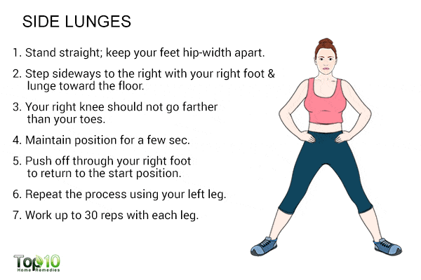 side lunges to treat cellulite