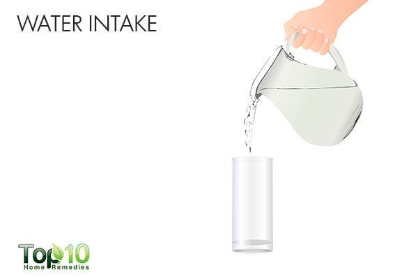 increase your water intake to reduce upper abdominal pain