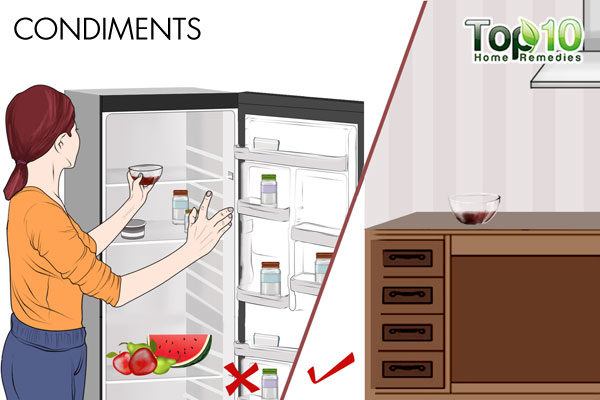 store condiments in refrigerator