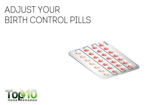 adjust your birth control pills to avoid breast tenderness