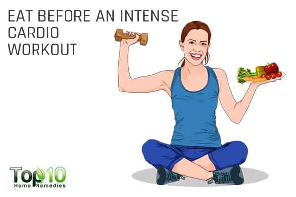 Eat before intense cardio workout