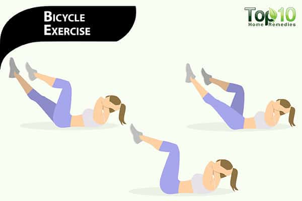 bicycle exercise to get of pot belly
