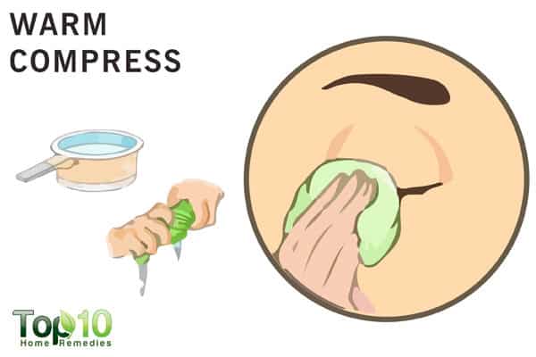 warm compress for eye pain