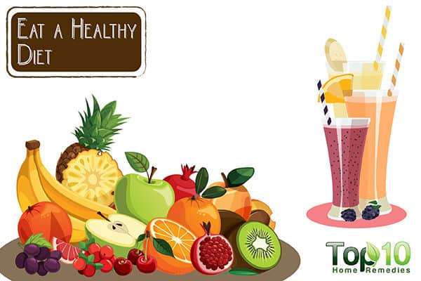 eat healthy diet to stop hair thinning