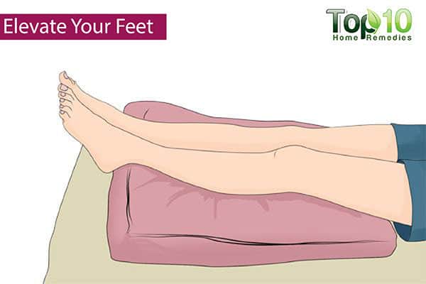 elevate your feet during pregnancy to reduce foot swelling