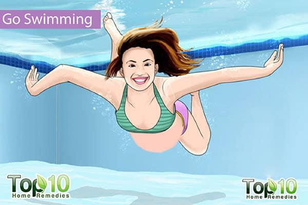 swimming to reduce pregnancy edema on feet