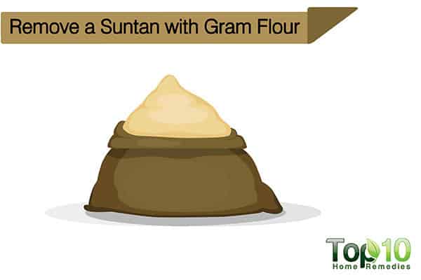 remove suntan with gram flour face pack