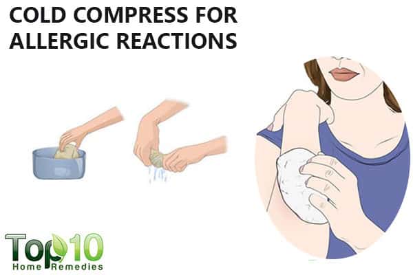 cold compress to relieve allergic reaction