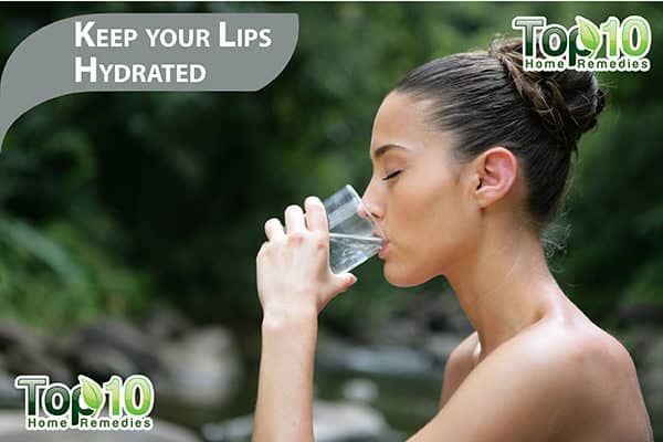 stay hydrated to keep lips beautiful pink