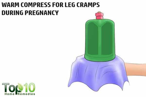 warm compress to ease pregnancy leg cramps