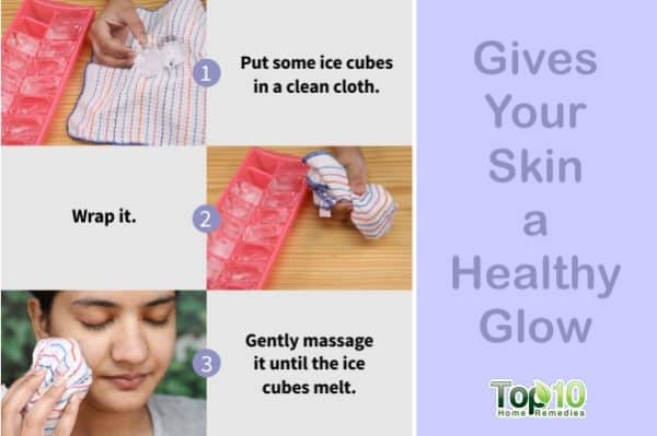 ice cubes for glowing skin