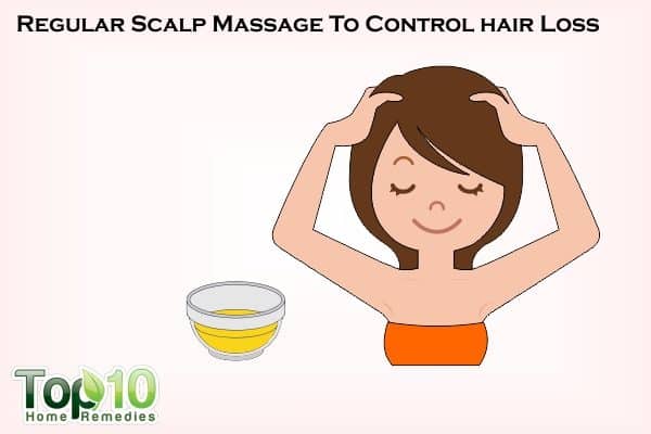 scalp massage to control hair loss